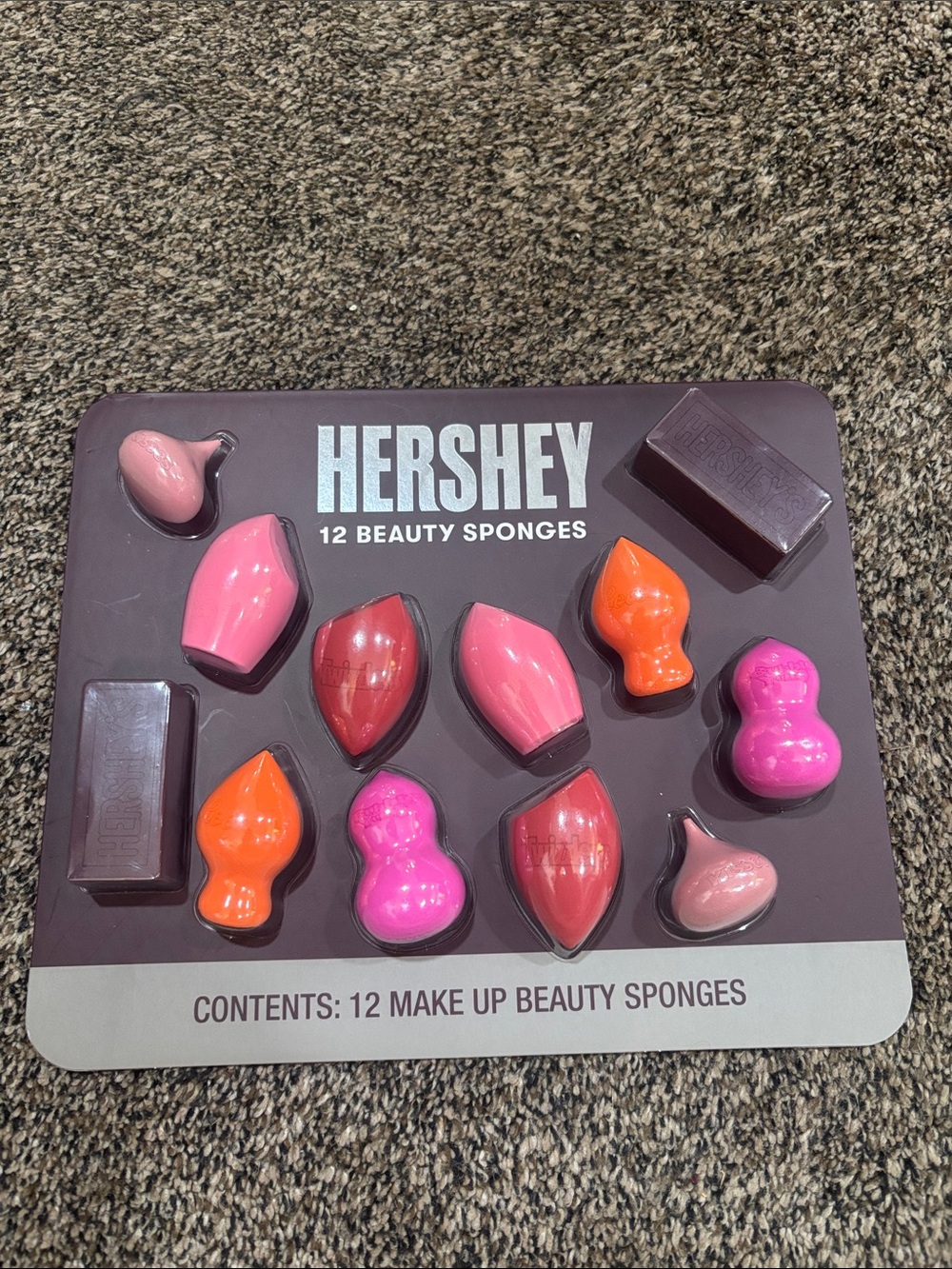Hershey 12-Piece Pink & Orange Makeup Beauty Sponge Set